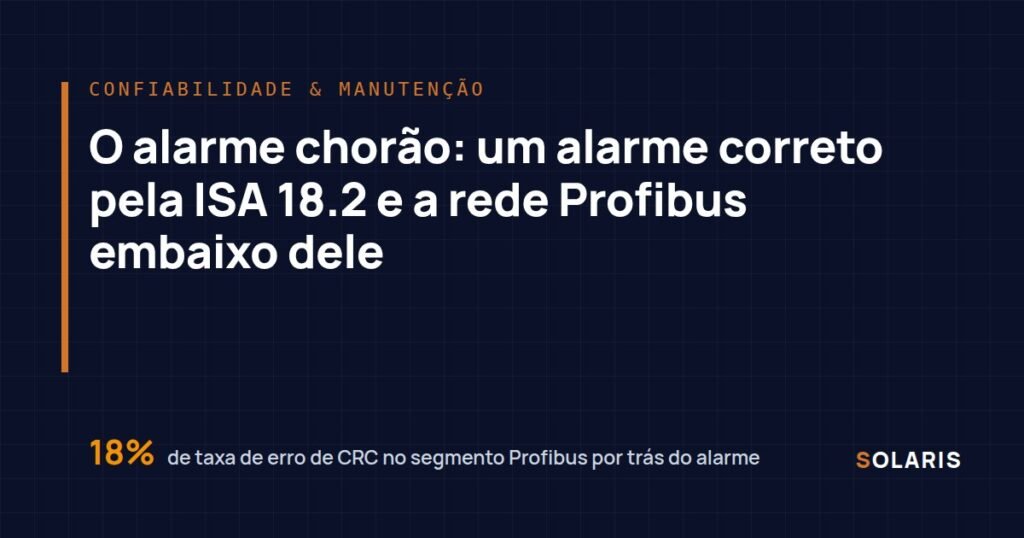 O alarme chorão: um alarme correto pela ISA 18.2 e a rede Profibus embaixo dele
