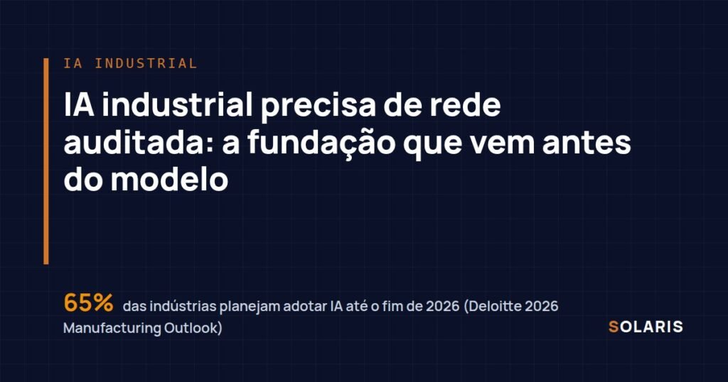 IA industrial precisa de rede auditada: a fundação que vem antes do modelo
