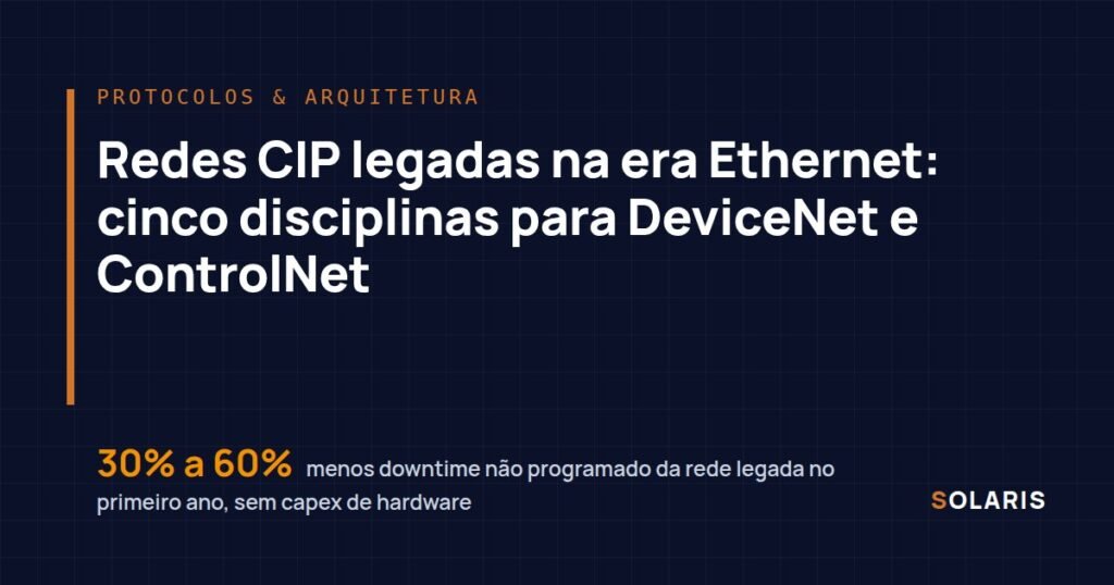 Redes CIP legadas na era Ethernet: cinco disciplinas para DeviceNet e ControlNet